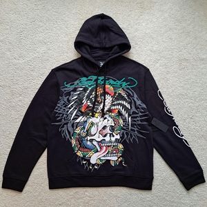 Ed Hardy battle skull hoodie